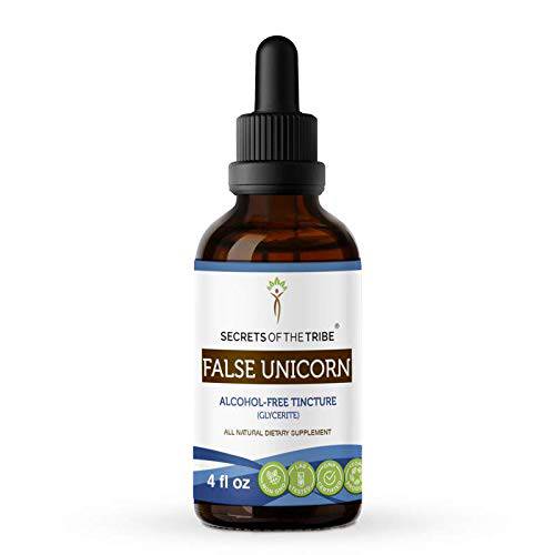 Secrets of the Tribe False Unicorn Tincture Alcohol-Free Liquid Extract, Wildcrafted False Unicorn (Chamaelirium Luteum) Dried Root (4 FL OZ)