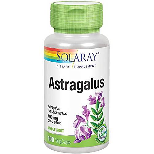 Solaray Astragalus Capsules, 400 mg, 100 Count (2 Pack)