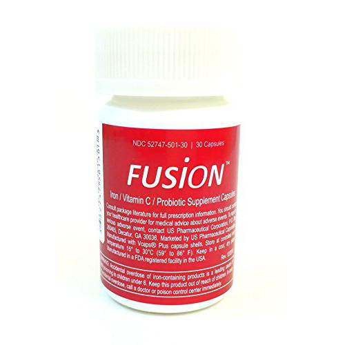 Fusion Iron / Vitamin C / Probiotic Supplement Capsules