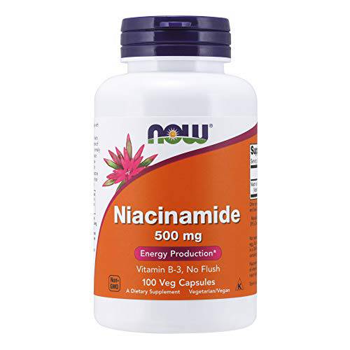 NOW Foods - Niacinamide 500 mg 100 caps (Pack of 4)