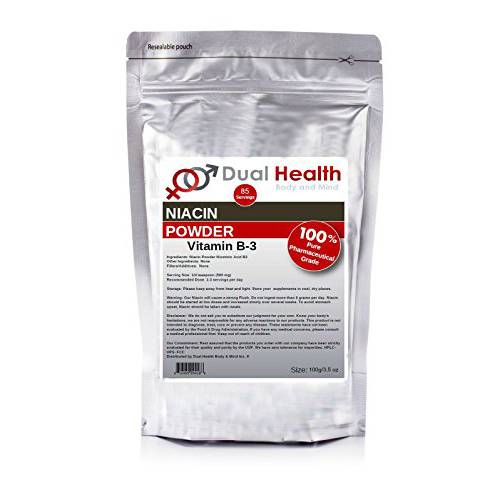 Pure Niacin (100 Grams (3.5 oz)) Vitamin B3 Nicotinic Acid Powder Bulk Supplements
