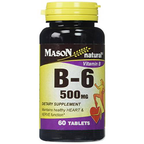 Mason Vitamins B 6 500 mg Tablets, 60 Count