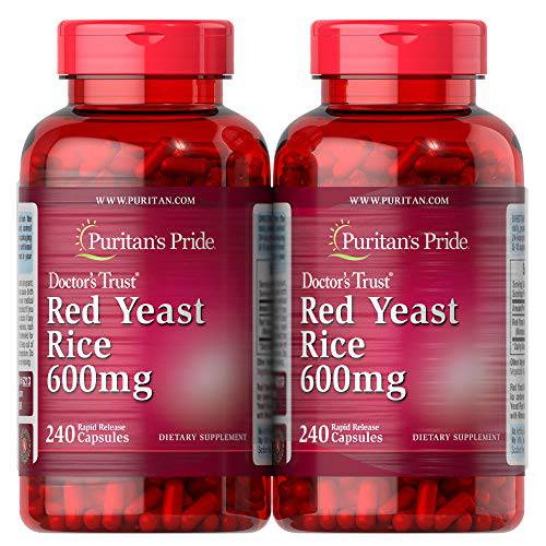 Puritan’s Pride Red Yeast Rice 600 mg, 240 Count, Pack of 2