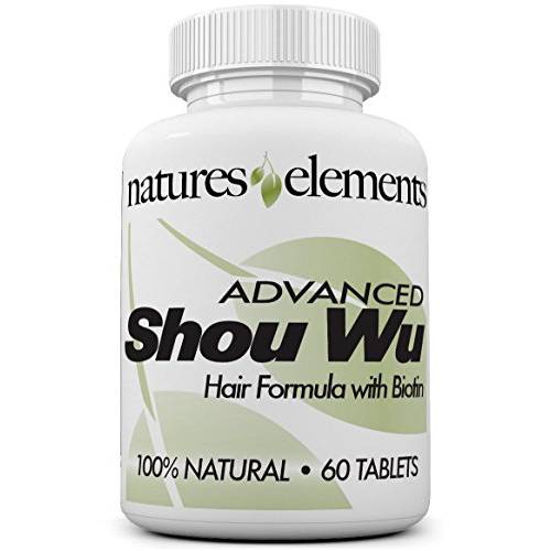 Advanced Shou Wu for Gray Hair - Prepared Chinese Herb Stimulates Hair Growth - 700mg Tablets - All The Benefits of Original He Shou Wu Plus 10 More Hair Nourishing Herbs