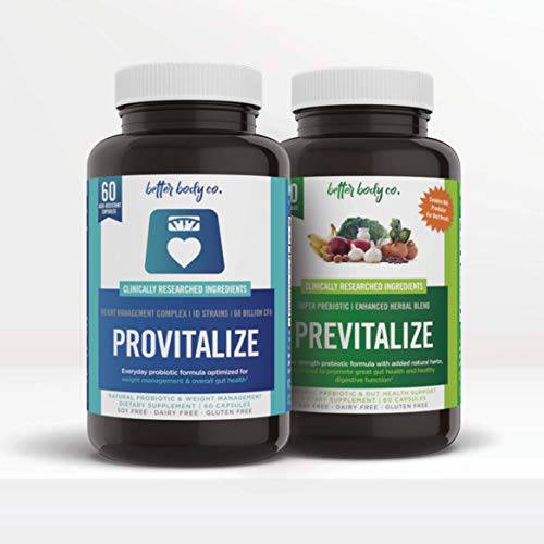 Original Slim Gut Bundle | Provitalize & Previtalize Bundle - Natural Menopause Probiotic and Prebiotic