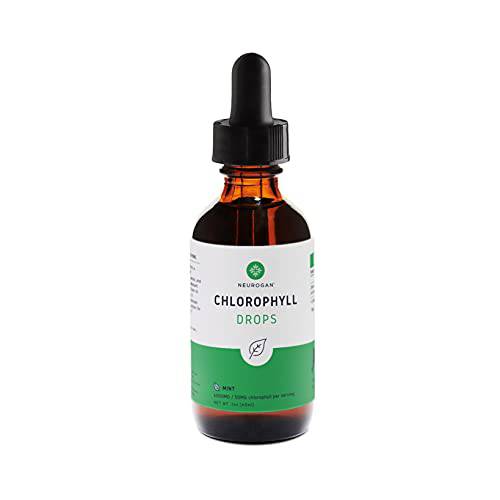 Neurogan Chlorophyll Liquid Drops - 100% All-Natural Concentrate – Energy Booster, Digestion and Immune System Support, Mint Flavor - 120 Servings, 1 Pack