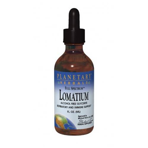 PLANETARY HERBALS Lomatium Full Spectrum Glycerite Nutritional Supplement, 8 Fluid Ounce