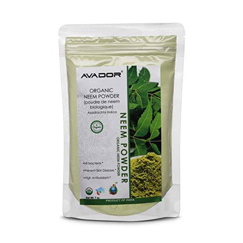 Avador AVADOR USDA Certified Organic All Natural Neem Powder 200 Grams | Azadirachta Indica | Ayurvedic Uses | May Help Improve Skin Health*