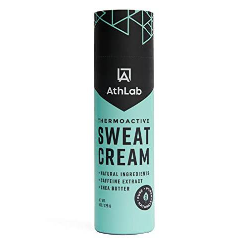 AthLab Thermoactive Sweat Cream, Sweat Shaper Workout Enhancer, Belly Slimming, Body Toning Fitness Cream (8 oz) - Made in The USA