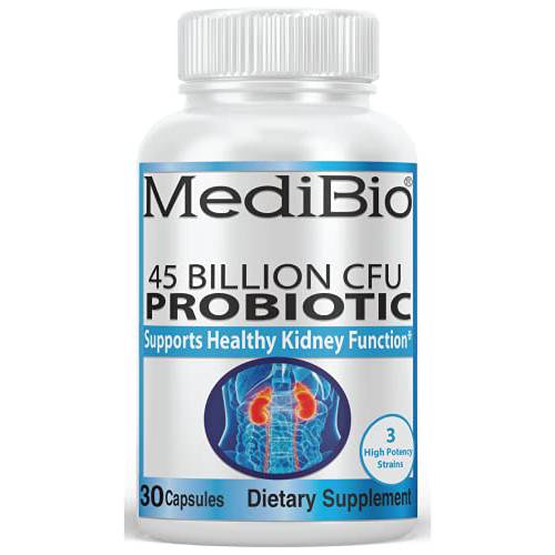 Pacific Nature’s MediBio® Probiotic 45 Billion CFU (30 Capsules) - Digestive Probiotic Supplement That Supports Kidney, Gallbladder, & Liver Health - Lactose Free, Gluten-Free, Non-GMO