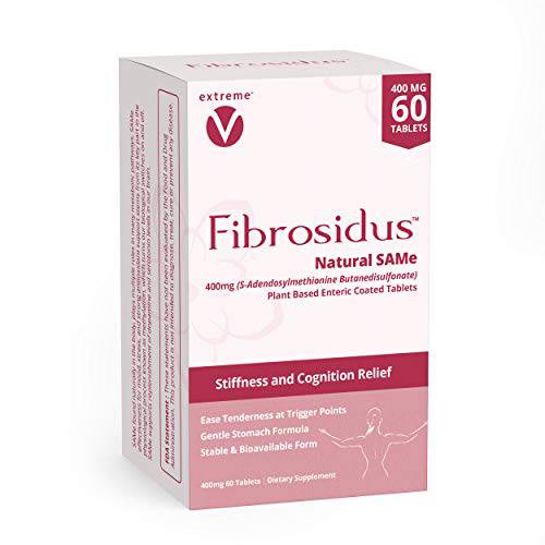 Fibrosidus SAM-e Stiffness and Cognition Relief 400mg, 60 Count, Same Butanedisulfonate Fiber Enteric Coated Tablets