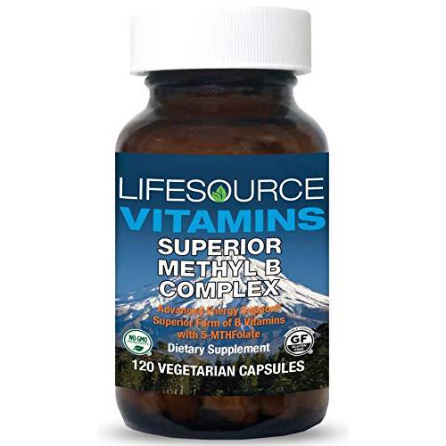 LifeSource Vitamins - Superior Methyl-B Complex -120 Capsules