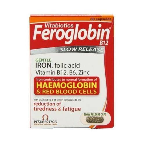 (12 PACK) - Vitabiotics Feroglobin B12 Capsules | 30s | 12 PACK - SUPER SAVER - SAVE MONEY
