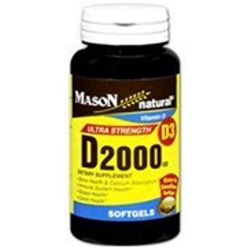 Mason Vitamins D 2000 IU Softgels, 60 Count