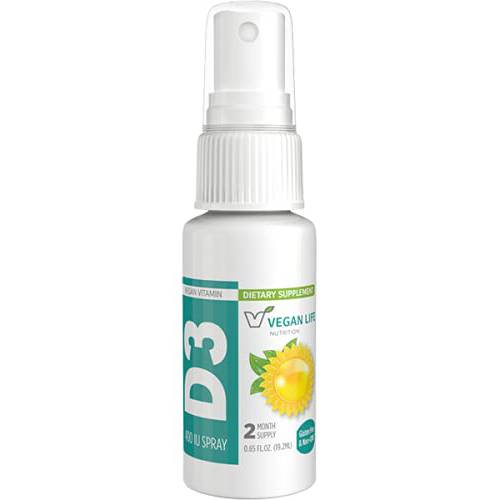 Vegan Life Vegan Vitamin D3 400 IU Spray, 0.65 Fl Ounce