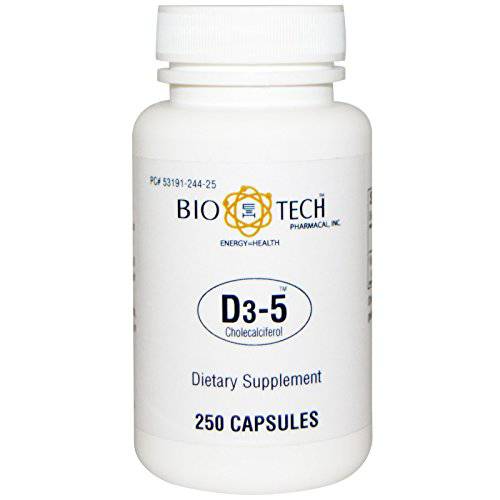 Bio Tech Pharmacal, Inc, D3-5 Cholecalciferol, 250 Capsules - 2pc