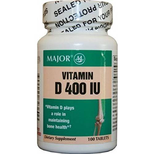 Major Vitamin D 400 IU 100 Tablets
