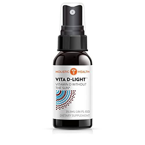 Holistic Health VITA D-Light Spray, Liquid Vitamin D Supplements for Adults, Liquid Vitamins Spray for Maximum Absorption, Vitamin D Spray in Natural Spearmint Flavor for Immunity Boost 25.5 ML