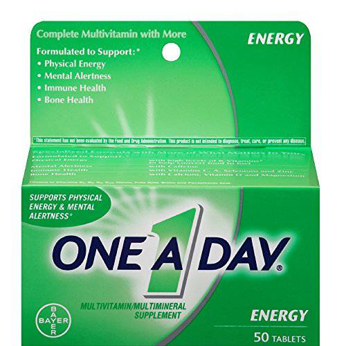 One-A-Day All Day Energy Tablets 50 Tablets ( Pack of 2)