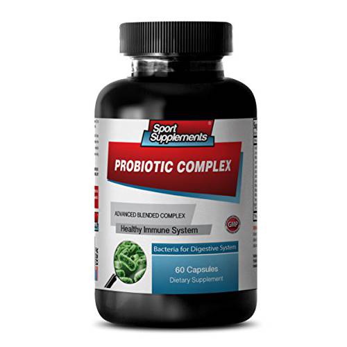 Probiotics Supplements - Probiotic Complex - Enhances Synthesis of B Vitamins (1 Bottle - 60 Capsules)