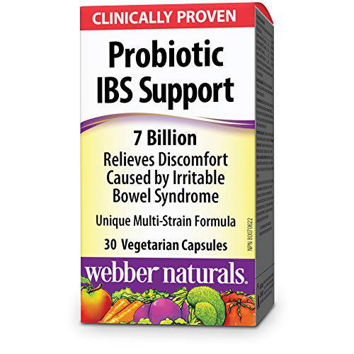 Webber Naturals Probiotic IBS Support, 30 Vegetarian Capsule