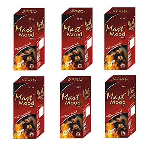 Ayurved Research Foundation Mast Mood Herbal Erection Oil to Cure Ed Problem in Men 6 Packs of 15 ml