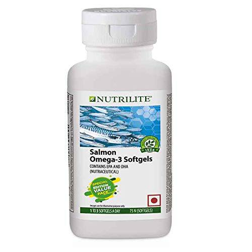 Amway Nutrilite Salmon Omega 3 Promotional Pack Tablets - 75 Softgels