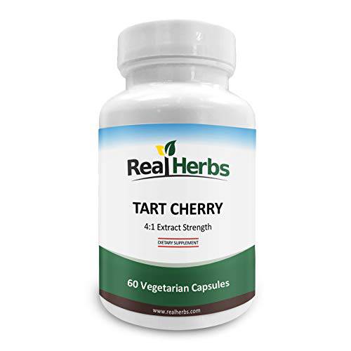 Real Herbs Tart Cherry 4:1 Extract 1000mg - 60 Vegetarian Capsules