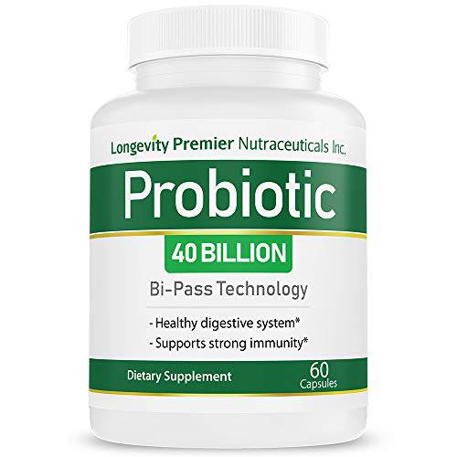 Longevity Probiotic 40 Billion CFUs for Colon Digestive Health
