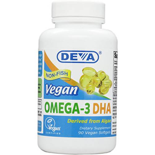 DEVA Vegan Vitamins DHA Softgels, 90 Count