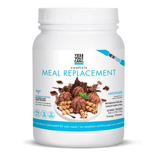 Yes You Can Complete Meal Replacement Shake - 15 Servings (Chocolate) - Meal Replacement Protein Powder with Vitamins and Minerals, All-in-One Nutritious Meal Replacement Shakes