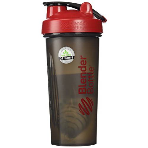 BlenderBottle Shaker Bottle, 28oz - BlenderBall Wisk Mixer Ball - Blend Protein Powder, Sport Drinks, Shakes, Smoothies & More - Red
