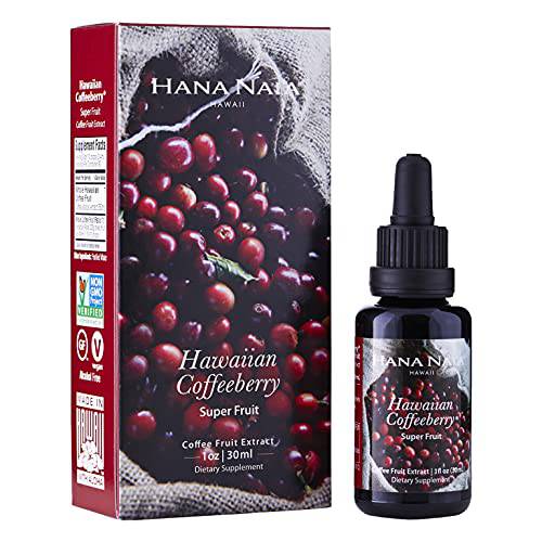 Hana Naia Coffee Fruit Extract, Brain Booster and Brain Health Supplement, Fast Acting BDNF Neurofactor Supplement, 100% Pure Hawaiian Coffee Berry Extract, Non-GMO | 30ml