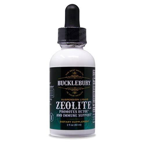 Bucklebury Zeolite Suspension Liquid with B-12 & D3 - Promotes Total Body Detox, Immune System Support, and Gut Support - Optimal pH Alkaline Drops for Max Absorption (60 Servings)