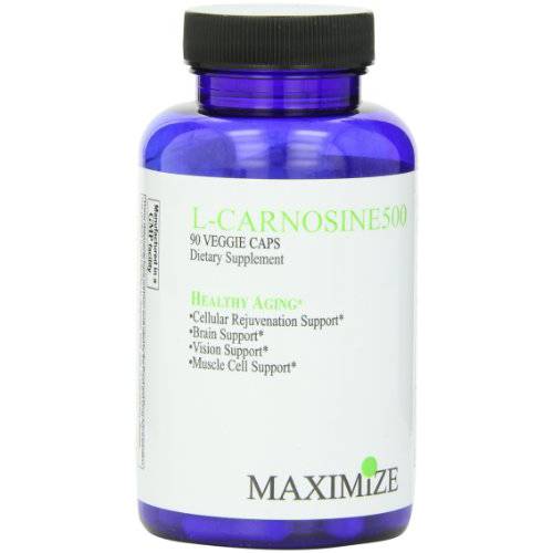 Maximum International L-Carnosine 500 Mg Vegetarian Capsules, 90 Count