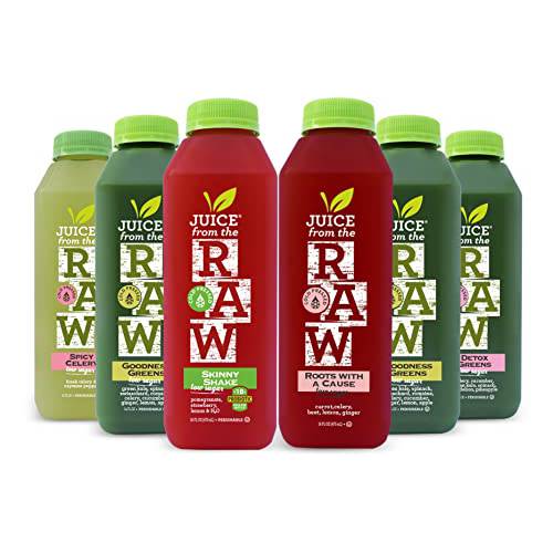 Juice From the RAW 3-Day Low Sugar Juice Cleanse 100% Raw Cold-Pressed Juices (18 Total 16 oz. Bottles)