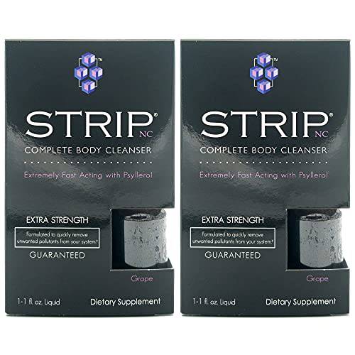 Strip Complete Body Cleanser Detox Drink (2 Pack, 1 oz Each) - Herbal Cleansing & Energy Supplement - Instant Detox Liquid - Cleansing Juice to Flush Out Toxins - Grape Flavor
