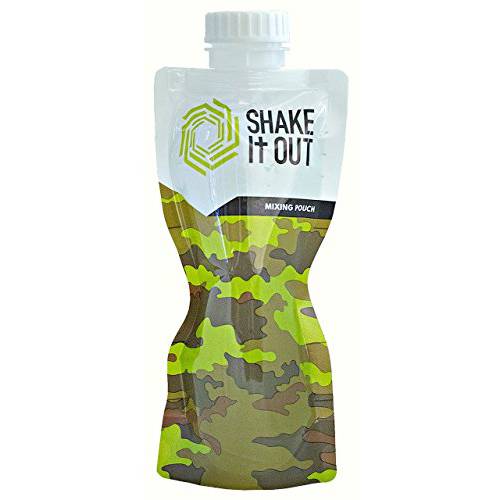 Shake It Out Collapsible Shaker Bottle for Protein Shakes, Supplements - 12 Ounce Reusable, Recyclable, Travel Bottle