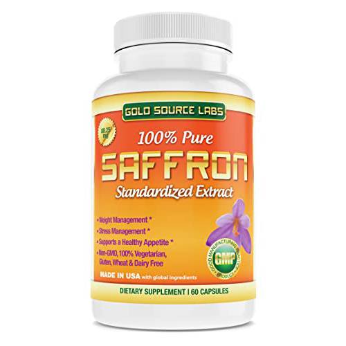 Saffron Extract Supplement - 88.25 mg Capsules with Standardized .3% Safranal Extract Plus Pure Saffron Powder, 60 Maximum Strength Vegetarian Pills - Premium Weight Loss and Eye Supplement