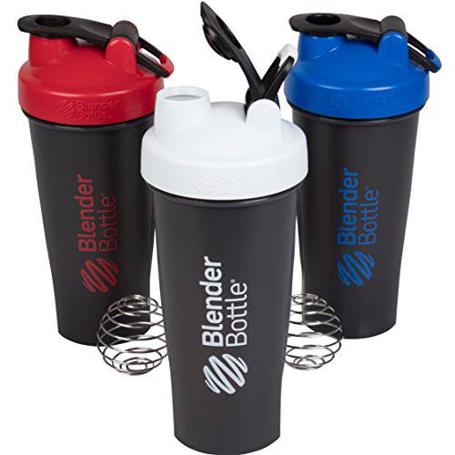 BlenderBottle 28 Ounce - Red, White and Blue 3 Pack with Loop and Blenderball
