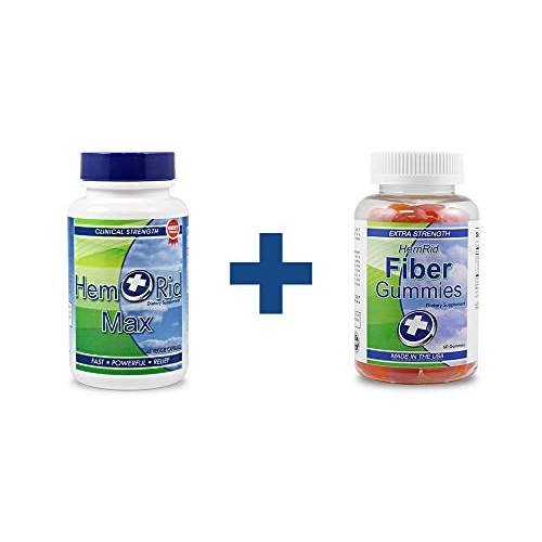 HemRid & HemRid Fiber Gummies - Provides Fast Relief for Itching & Burning - Bundle & Save with The Dual Defense Bundle