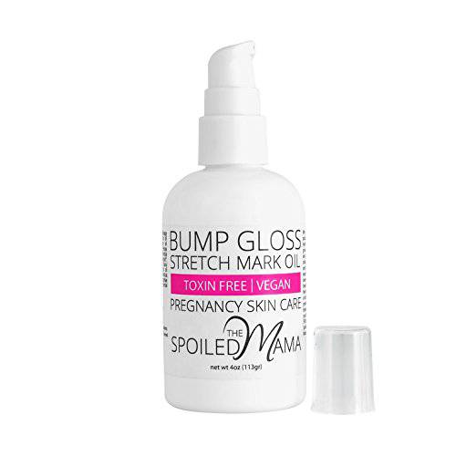 Bump Gloss Stretch Mark Belly Oil with Antioxidants | Non-greasy Formula for Pregnancy Stretch Mark Prevention | Increases Skin Elasticity | Organic | Toxin-free | Safe for Pregnancy
