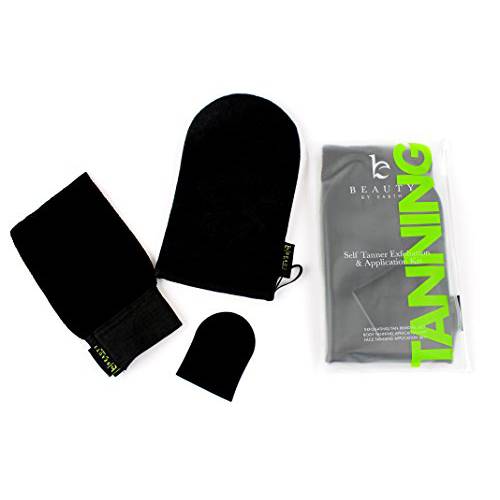 Self Tanner Tanning Mitt - Tanning Mitt Applicator Set Includes Exfoliating Gloves, Self Tanner Mitt for Body and Self Tanning Mitt for Face Tanner - Self Tan with a Tanning Mit for the Best Fake Tan