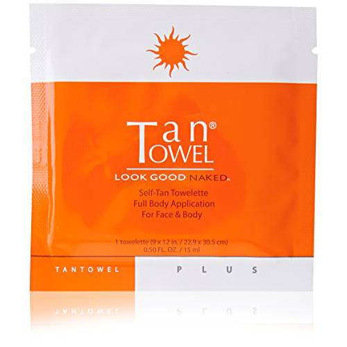 Tan Towel Plus Self-Tan Towelette Full Body, 5 Count (Pack of 1)