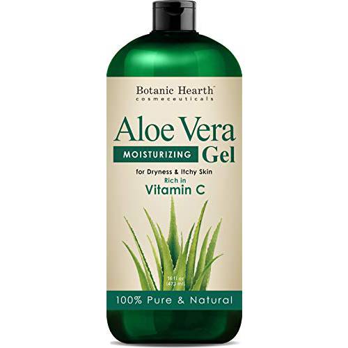 Botanic Hearth Aloe Vera Gel - From 100% Pure and Natural Cold Pressed Aloe Vera, 16 fl oz