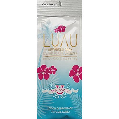 Lot Of 5 Luau 200X Black Bronzer Tanning Lotion Packets