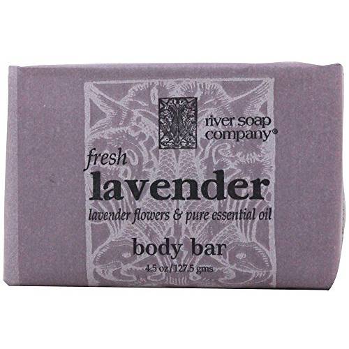 RIVER SOAP Lavender Soap Bar, 4.5 OZ