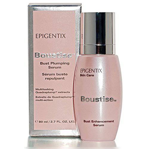 Boustise Breast-Enlargement Cream 2.7oz ORGANIC QUADRAplump Fat Trapping Extracts + Lifting Firming Tightening Actives - 2 Month Supply - Natural Bust Enhancement Plumping Lotion - Made In Canada
