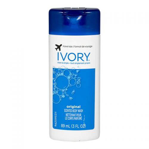Ivory Original Scented Body Wash, 3 Ounce Travel Size