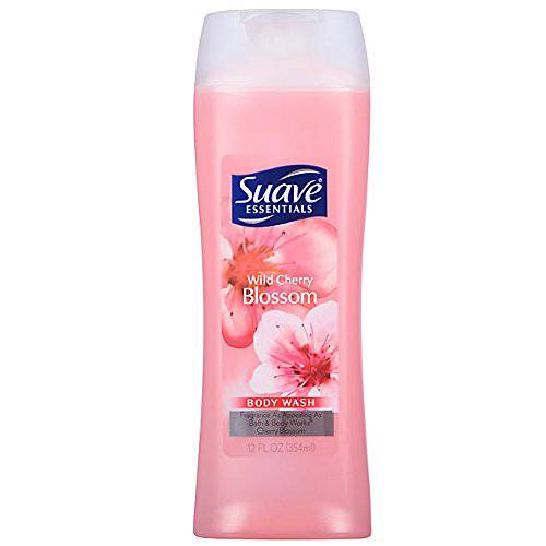 Suave Essentials Body Wash, Wild Cherry Blossom 15 Ounce (Pack of 2)